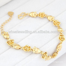Fashion trendy Rose Blume Frauen Gold Armband